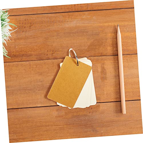 Creative Blank Flashcards Binder Rings Portable Diy Memo Cards for Vocabulary Study Notes and Daily Planning Pink Light Blue White Light Yellow Orange