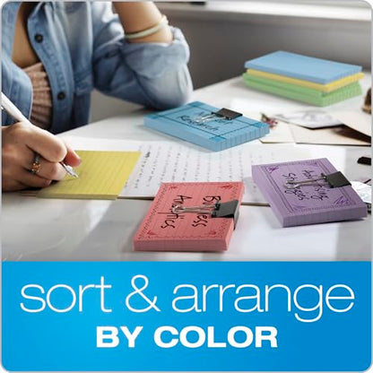 Oxford Ruled Color Index Cards, 3" x 5", Canary, 100 Per Pack (7321 CAN) - size: 100 Count (Pack of 1)