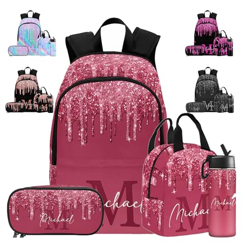 MyPupSocks Personalized School Backpack for Girls Custom Girls Casual Daypacks Lunch Tote Bag Customized Travel Book Bag with Name Knapsack Schoolbag for Teens Kids College - color: Multi 10