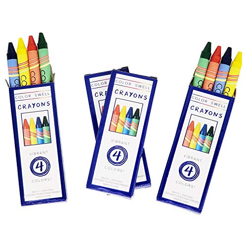 Color Swell Bulk Crayons, 4 Crayon Colors Per Pack, 300 Packs (1200 Total) - size: 300 Packs / 1200 Crayons