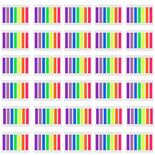 SIQUK 4200 Pieces Flag Tabs Colored Page Markers Sticky Index Tabs Page Flags, 30 Sets 7 Colors - color: Clear Card, size: 0.3 Inch