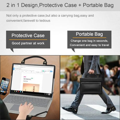 Laptop Case Cover Sleeve for Acer Chromebook 514 CB514-1W CB514-1W-30AC CB514-1W-5280 with Portable Bag with Bag Handle,Red - color: Red