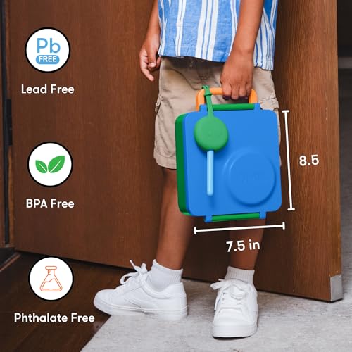 Omie OmieBox Kids Insulated Leakproof Bento Lunch Box with Food Jar (Monster Blue) - color: Monster Blue