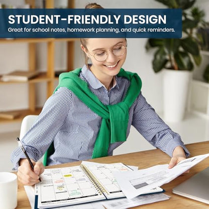Planner 2026-2027, 8.5" x 11" Weekly and Monthly Academic Year Planner Calendar, July 2026 - June 2027, Hardcover Large School Planning Agenda With Tabs, Perfect for School & Office Supplies, A4, Navy Blue - color: F-Navy Blue, size: A4(8.5"x11")