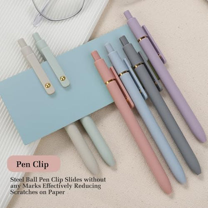 FIOVER Gel Pens, 6pcs Blue Ink Medium Point 0.7mm Smooth Writing Pens with Comfort Grip, Aesthetic Ballpoint for Journaling School Office Supplies, Gifts for Women Men (6PCS Blue Ink) - color: 6PCS Blue Ink