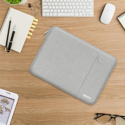 MOSISO Laptop Case 12.3 inch, 11.6-12.3 inch Laptop Sleeve Compatible with MacBook Air 11.6, Acer HP Dell Lenovo Samsung, Surface Pro, Polyester Vertical Computer Sleeve Bag with Pocket, Gray - color: Gray, size: 12.3 inch