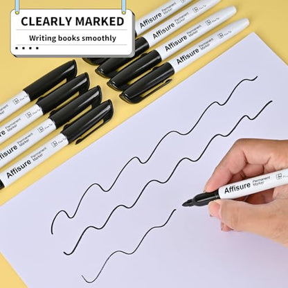 Permanent markers, 100 packs permanent markers bulk, quick dryingin one second, waterproof, smooth, noteasy to erase, durable, can be markedon glass, tiles and cloth, office supplies - size: 1 Count (Pack of 100)
