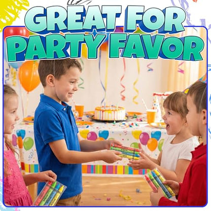 Bulk Crayons 200 Pack (50 Sets of 4) - Individually Wrapped Crayons Party Favors for Kids, Restaurants, Classrooms, Birthday Goodie Bags, School Supplies, Travel, Toddler Coloring Fun, Non-Toxic Wax - style: 50 Packs of 4 (200 Count)