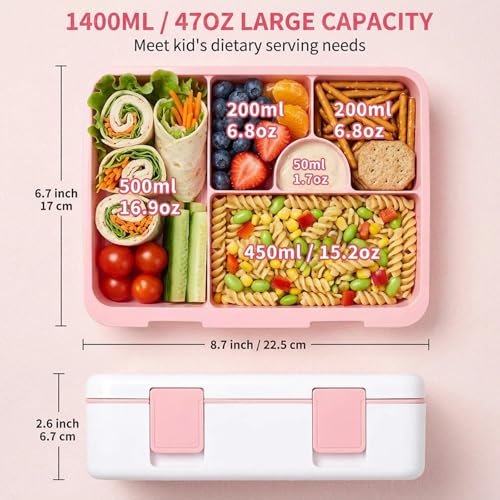rockpapa Kids Lunch Box Set with 14oz Insulated Water Bottle & Lunch Bag, Leakproof 5.5 Cups Bento Box for School & Children, BPA-Free, Microwave Safe for Boys Girls (White Pets) - color: White Pets
