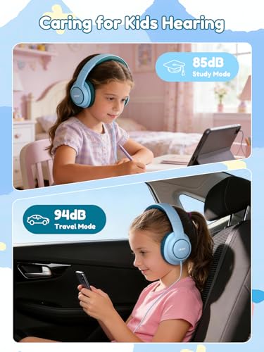 Acer Kids Headphones Wired for School - Over Ear Design, 85/94dB Safe Volume Limit, 3.5mm Jack Foldable Headphones for Toddler Boys Girls Classroom Yoto Player Chromebook Travel Green - color: Green