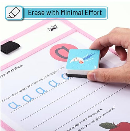 Mr. Pen- Mini Magnetic Dry Erase Erasers, 2" x 2", 24 Pack, Boho Style | Small Magnetic Whiteboard Dry Erase Erasers Bulk for Kids, Teachers, Students and Classroom Supplies - color: Boho, size: Square
