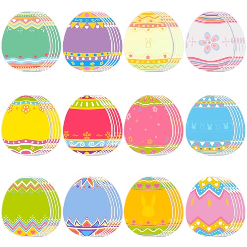 Zhanmai 1200 Pcs Easter Sticky Notes Bulks Colorful Egg Sticky Notepads Memo Pads for Easter Sunday Gifts Party Favors Goodies Bag Decor - style: Easter Egg