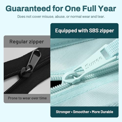 SUNEE Zipper Binder 3 Ring, 3 Inch O-Ring with Handle and Shoulder Strap, 600-Sheet Capacity, 5-Tab Expanding File Folder, Multi-Pockets for Middle School Organizer Binder with Zipper, Sky Blue - color: Sky Blue