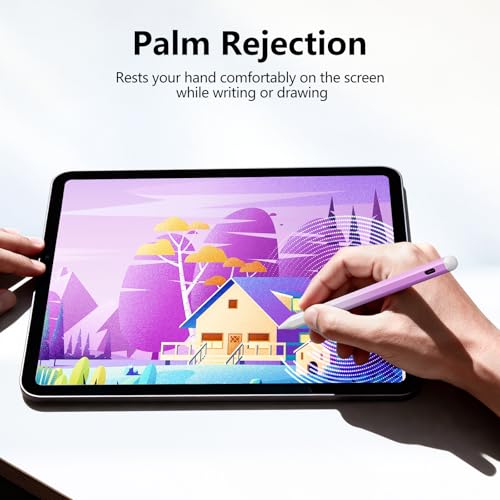 Stylus Pen for iPad 6th-11th Generation-2X Fast Charge Active Pencil Compatible with 2018-2026 Apple iPad Pro 11"/12.9"/M4, iPad Air 3/4/5/M2/M3/M4,iPad mini 5/6/7 Gen-Gradient White Pink - color: White pink