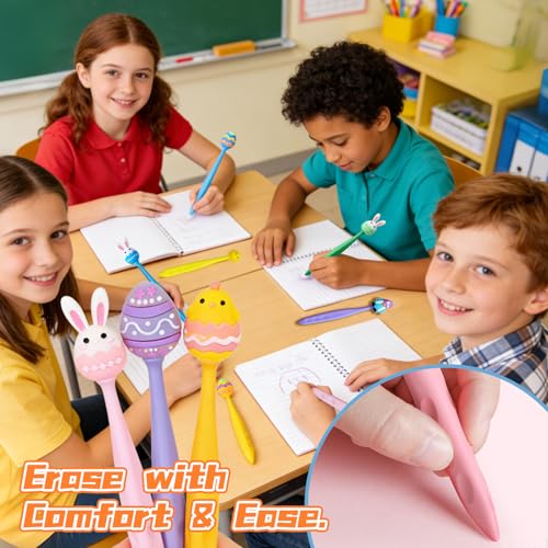 24 Pcs Easter Day Erasers Cute Erasers Bulk Pencil Eraser for Easter Basket Stuffers Party Favors Easter Egg Fillers Hunt (Easter) - style: Easter