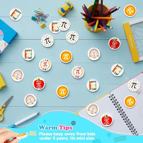 Math π Mini Erasers for Kids - 60Pcs Back to School Gifts Pi Day Pencil 3D Puzzle Erasers Desk Pet Stationery Gifts π Themed School Classroom Reward Game Prizes Goodies Bag Fillers for Students - style: Pi Day