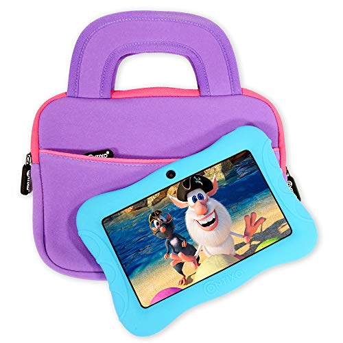 Contixo 7" Tablet Sleeve Bag for Kids Tablets - Compatible with Contixo V8/V9, Dragon Touch Y88X Pro/M7, iPad mini 1-4, Galaxy Tab A 8.0, Amazon Fire 7'' & 8'' Tablets - Purple, with Accessory Pocket - color: Purple