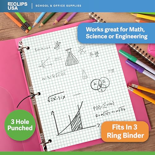 Graph Paper Loose Leaf Paper Quad Ruled Notebook Paper Quad Ruled 4” x 4” Square Lined Writing Filler Paper 10.5” x 8” 450 Sheets 150 Sheets Per Pack 60 gsm (3 Pack) - size: 3 Pack