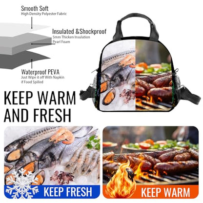 Game Lunch Bag Reusable Insulated Lunch Box Large Capacity Meal Tote for Kids Boys Girls Cooler Bag Waterproof Adjustable Shoulder Strap Gaming Lunch Tote for Work School Picnic Travel Hiking - color: Game03