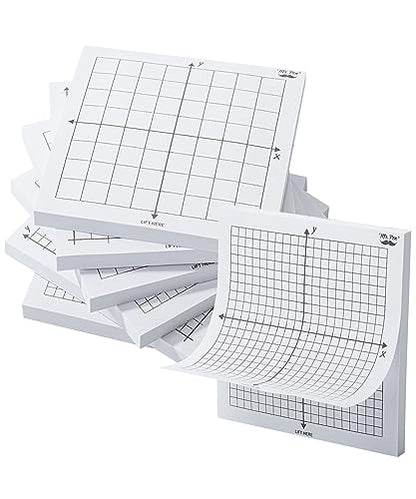 Mr. Pen- Graph Sticky Notes, 3x3 Inch, 6 Pads, 50 Sheets/Pad, 300 Sheets | 6 Grid Designs, White, Square Graph Paper Notes, Grid Sticky Note Pads for Math, Study, Journals, Planners - color: White