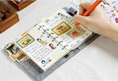 A7 Dotted Design Planner Refill 6 Holes Notebook Binder Refills, A7 Dot Matrix Planner Inserts for Filofax 100gsm Paper Pocket Size, 4.84 x 3.23'', Harphia - color: Dot Matrix, size: A7