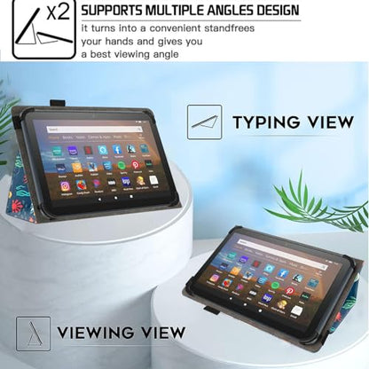 Universal 10 10.1 Inch Android Tablet Case,Slim Folding Stand Cover for All 9"-10.5" Touchscreen Tablet Case with Stylus Pen Holder,Sea Floor - color: Sea Floor
