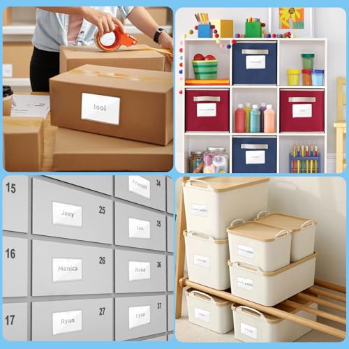 56 Pack Clear Self-Adhesive Pockets, 3" x 5" Index Card Pockets with Top Open Loading, PVC Label Holders for Organizing Storage Bins, Library Card, Drawer, and Protecting Your Cards - size: 3" x 5", style: 56 Pack