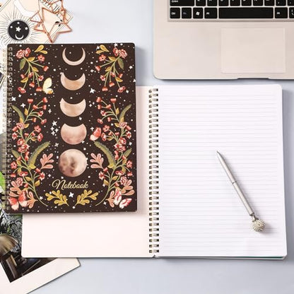Spiral Notebook - Notebooks Spiral Bound with Back Pocket, Journal Notebook | Spiral Journal for Women, 8.5" x 10.5", 144 Pages, College Ruled Writing Notebook, 100gsm Paper, for Office & School