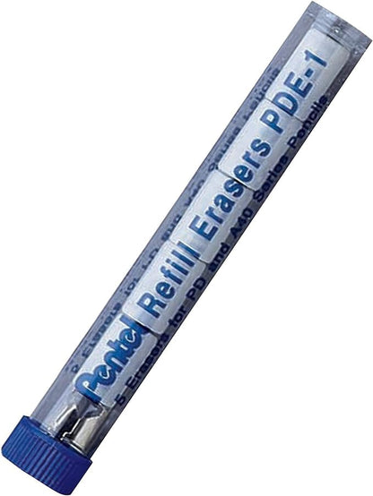 Pentel Refill Eraser for AL, Ax and PD Series Pencils 5 Pcs/Tube, Box of 12 (PDE-1) - size: 60 Pack