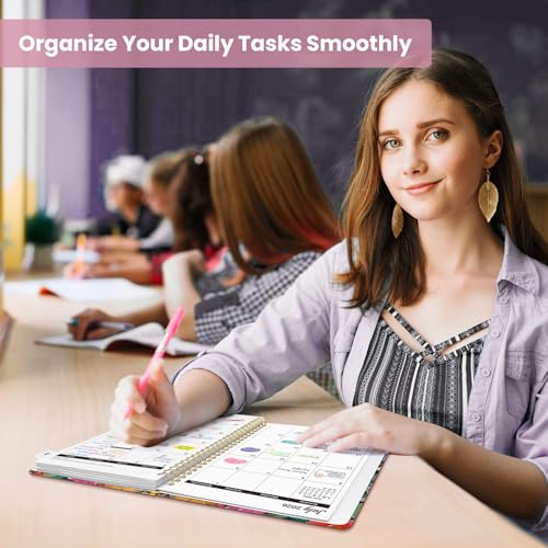 Planner 2026-2027, Academic Planner Weekly and Monthly, Jul 2026 - Jun 2027, Spiral Bound School Planning Tool with Tabs and Pocket, Perfect for Students & Teacher, 6.3" x 8.5", Petal Harmony - color: Z-Petal Harmony, size: 6.3"x8.5" (A5)