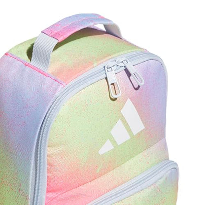 adidas Kids Santiago Lunch Bag for Girls & Boys – Insulated Cooler Lunchbox, 8L - color: 4.0/Spray Gradient Pulse Lime/ Crystal Sky Blue
