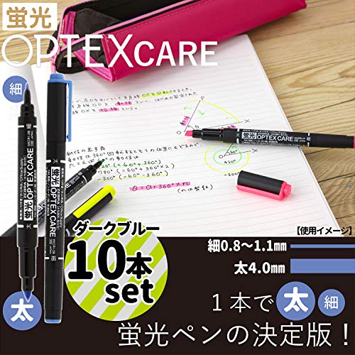 Zebra Highlighter Optex Care Dark Blue 10 Pack B-WKCR1-DB - color: Dark Blue 10pcs
