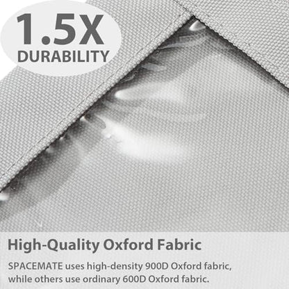 SPACEMATE Binder Pencil Pouch Case Box Bag for 3 Ring Binder School Supplies Girls Boys Kids, Clear Preppy Stuff Large Aesthetic Pen Organizer, Back to College Stationary, 1 Pack, Gray - color: Gray