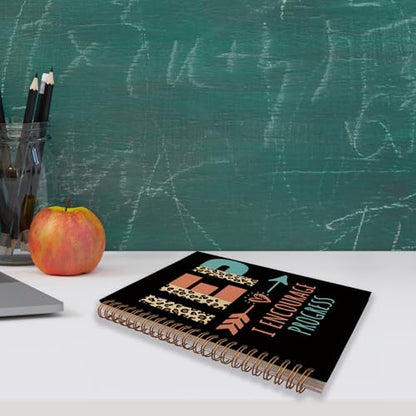 VNWEK Leopard IEP Teacher Spiral Notebook Journal 5.5x8.3 Inch, SPED Teacher Appreciation Gifts Journal, Special Education Educators Inspirational Lined Hardcover Spiral Notebook - color: lz-notebook-6
