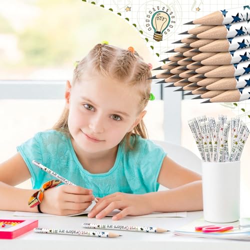 Tenceur 48 Pcs 1st Graders Pencils Bulk Motivational Pencils with Erasers Inspirational Pencil with Back to School Supplies for Kids Student Teacher Classroom Reward - style: 1st Graders