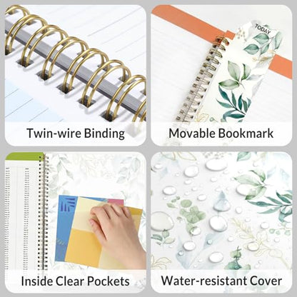 SUNEE Teacher Planner 2026-2027 Academic Year, Lite Lesson Planner Book with 7 Periods Jul 2026 - Jun 2027, 8.5"x11" Daily Weekly and Monthly Organizers, Plan Book with Pocket, Color Tabs, Full Leaf - color: Full Leaf