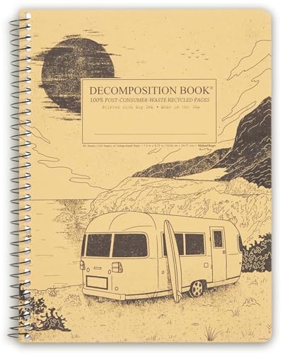 Decomposition Big Sur College Ruled Spiral Notebook - 9.75 x 7.5 Journal with 160 Lined Pages - 100% Recycled Paper - Notebooks for School Supplies, Home & Office - Made in USA - color: Big Sur, style: Spiral-bound