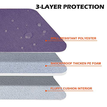 RAINYEAR 15 inch Laptop Sleeve Carrying Case with Handle & Pocket, Purple | Protective Padded Polyester Laptop Sleeve Case Briefcase for 15 Inch MacBook Air/Pro , 15 inch Surface Laptop 3/4 - color: Purple, size: 15"-15.4"