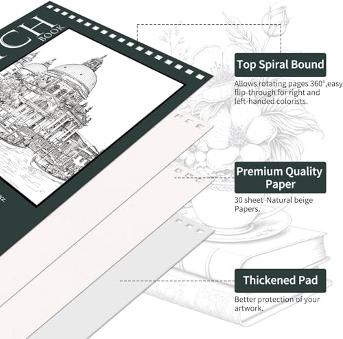 OSIMIG 20 Pack Sketch Books 5.5" x 8.5", Top Spiral Bound Sketch Pad, Mini Sketchbook Bulk for Kids, 600 Sheet Drawing Paper (68lb/100gsm), Drawing Pad for Beginger, Art Supplies - size: 20 Pack