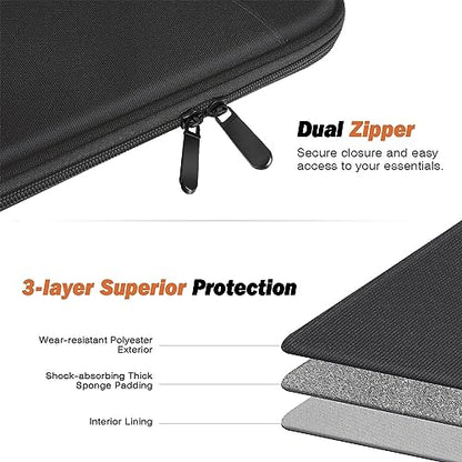 MoKo 13 Inch Tablet Sleeve Bag Carrying Case with Accessory Pocket | Fits iPad Pro 13-inch M5, iPad Air 13-inch M4/M3, iPad Pro 12.9 M2/M1 and Galaxy Tab S8+/S9+ 12.4, Dark Gray - color: Dark Gray, size: 12.9-13 inch