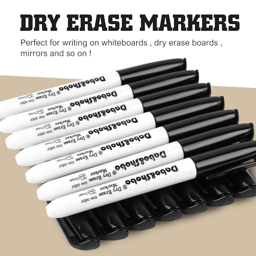 Dabo&Shobo Dry Erase Markers Bulk, 120 Count Black Whiteboard Markers, Low Odor Dry Erase Markers, Chisel Tip, Suitable for School, Office, or Home