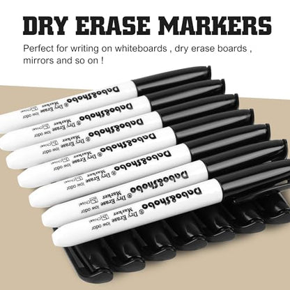 Dabo&Shobo Dry Erase Markers Bulk, 120 Count Black Whiteboard Markers, Low Odor Dry Erase Markers, Chisel Tip, Suitable for School, Office, or Home