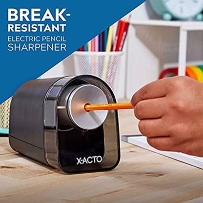 X-ACTO XLR Electric Pencil Sharpener, Black, 1 Count - Back to School, Teacher, Classroom Supplies - size: 1 Count (Pack of 1)