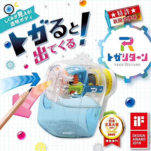 Sonic EK-4297-T Pencil Sharpener, Togar-Return Manual, Transparent