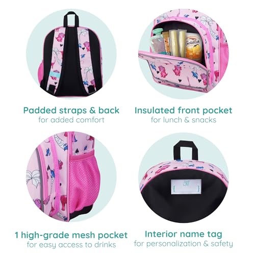 Wildkin JumpOff Jo 12-inch Kids Backpack – Lightweight, Durable Toddler Bag - Pink Dino - color: Pink Dino