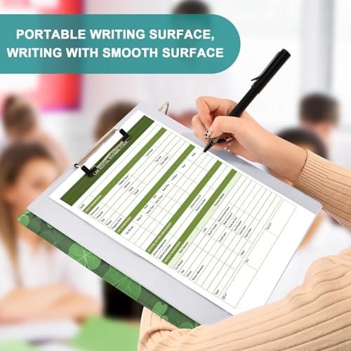 Saint Patrick's Day Clover 3-Ring Binder,1.5 Inch D-Ring Organizer Folder Clipboard Binder for Work Office School - color: Coloe10