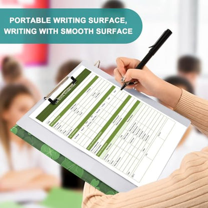 Saint Patrick's Day Clover 3-Ring Binder,1.5 Inch D-Ring Organizer Folder Clipboard Binder for Work Office School - color: Coloe10
