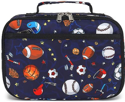CAMTOP Backpack for Kids, Boys Girls Preschool Backpacks with Lunch Box Toddler Kindergarten School Bookbag Set - color: Soccer Baseball