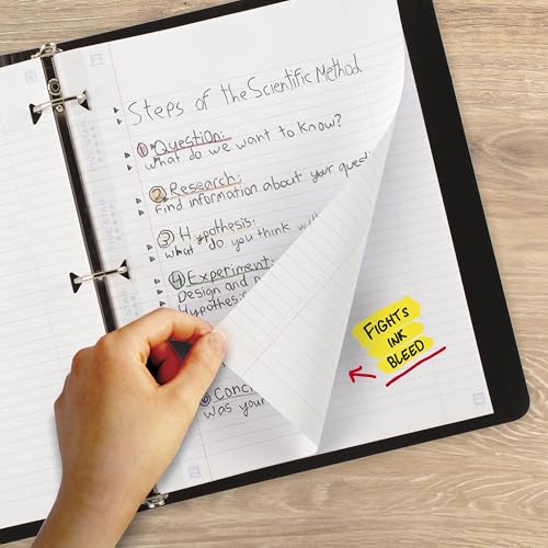 Five Star Loose Leaf Paper + Study App, Wide Ruled Filler Notebook Paper, Reinforced, Fights Ink Bleed, 8" x 10-1/2", 200 Sheets (150039) - size: 200 Sheets