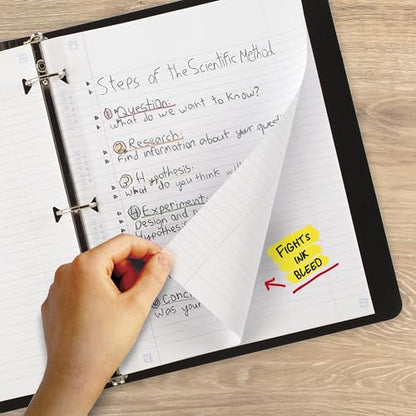 Five Star Loose Leaf Paper + Study App, Wide Ruled Filler Notebook Paper, Reinforced, Fights Ink Bleed, 8" x 10-1/2", 200 Sheets (150039) - size: 200 Sheets